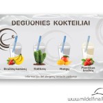 Dizainas | maketavimo paslaugos | Deguonies kokteiliai | vaisių skonio | Mildelfina | meniu maketavimas | meniu